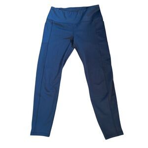 Spyder Active Women's Blue Leggings Size L High Waist Yoga Workout